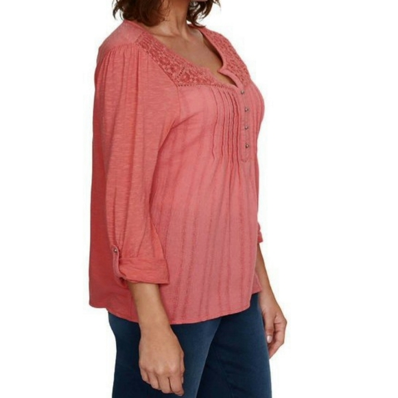 Gloria Vanderbilt Gauzy Zuri Shirt - Picture 2 of 14